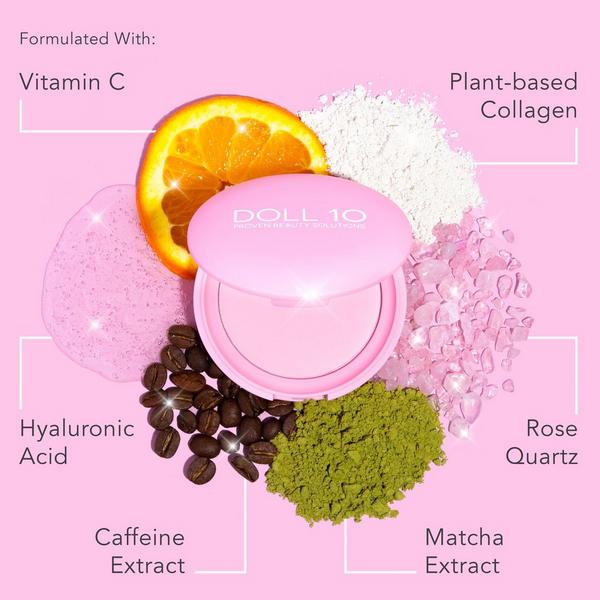 Doll 10 Doll Skin Pressed Pink Power Brightening Treatment Powder #4