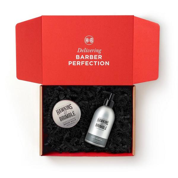Hawkins & Brimble Eco-Refillable Beard Shampoo & Balm Bundle #1