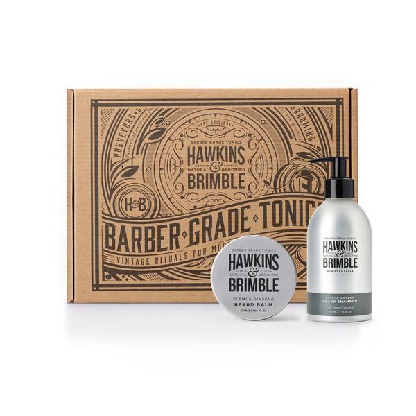 Hawkins & Brimble Eco-Refillable Beard Shampoo & Balm Bundle #2