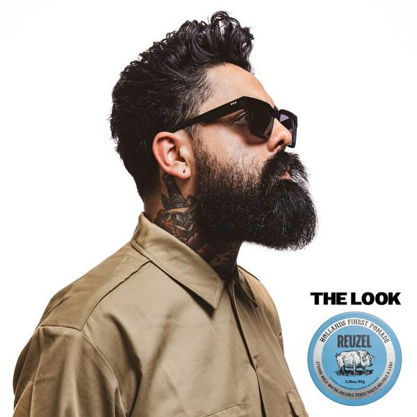 REUZEL Blue Water Based Pomade High Shine Strong Hold #5