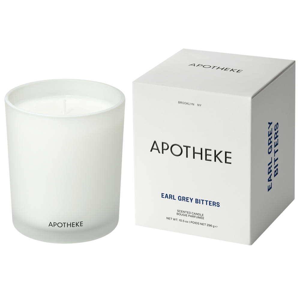 Apotheke Earl Grey Bitters Scented Candle - 10.5 Oz. Classic Scented Candle In Gray