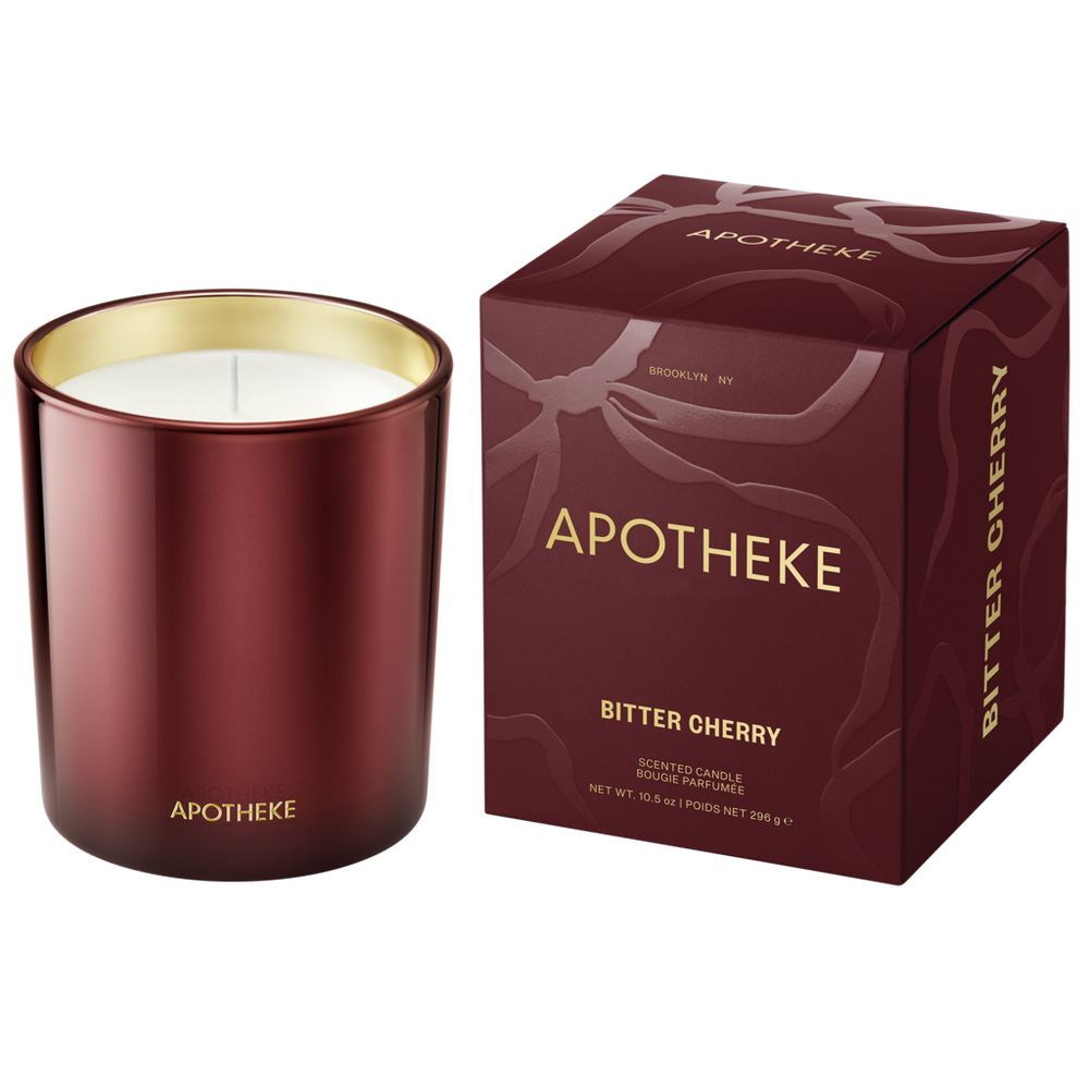 Apotheke Bitter Cherry Scented Candle - 10.5 Oz. Classic Candle In Brown