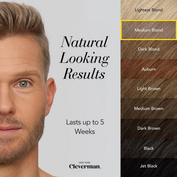 Cleverman All-In-One Beard, Hair & Touch Ups Reusable Dye Kit for Men –Natural-Looking Gray Coverage #2