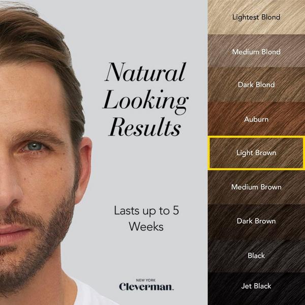 Cleverman All-In-One Beard, Hair & Touch Ups Reusable Dye Kit for Men –Natural-Looking Gray Coverage #2