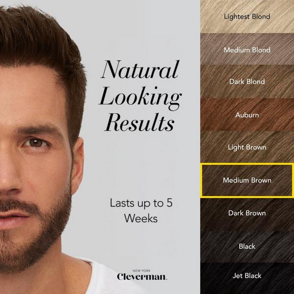 Cleverman All-In-One Beard, Hair & Touch Ups Reusable Dye Kit for Men –Natural-Looking Gray Coverage #2
