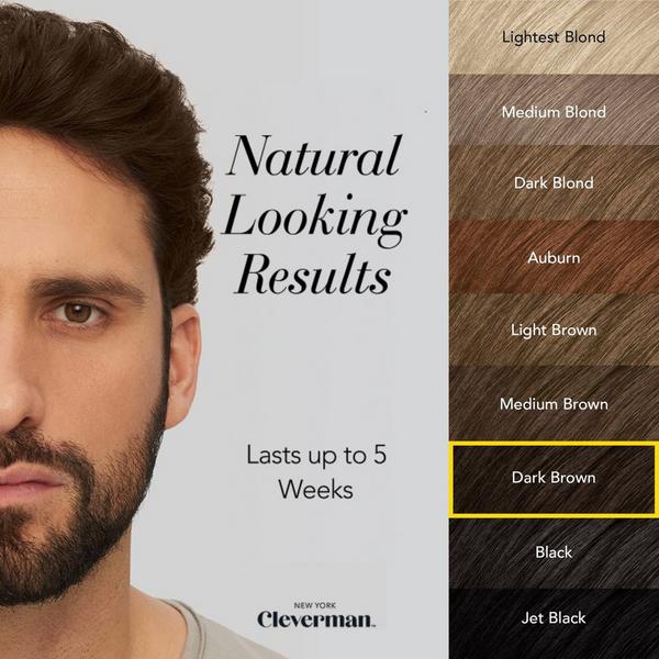 Cleverman All-In-One Beard, Hair & Touch Ups Reusable Dye Kit for Men –Natural-Looking Gray Coverage #2