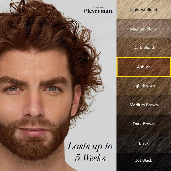 Cleverman All-In-One Beard, Hair & Touch Ups Reusable Dye Kit for Men –Natural-Looking Gray Coverage #2