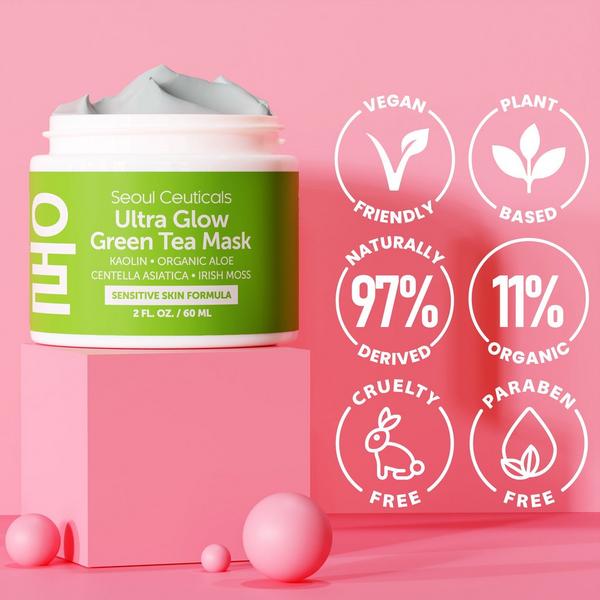 Seoul Ceuticals Korean Skin Care Ultra Glow Green Tea Mask #4