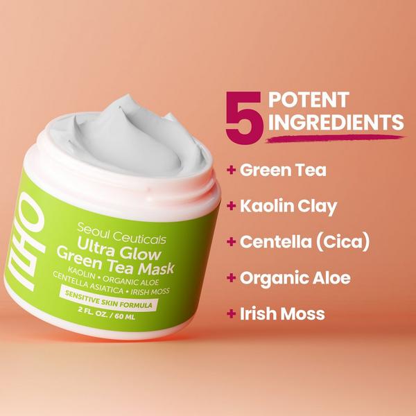 Seoul Ceuticals Korean Skin Care Ultra Glow Green Tea Mask #6