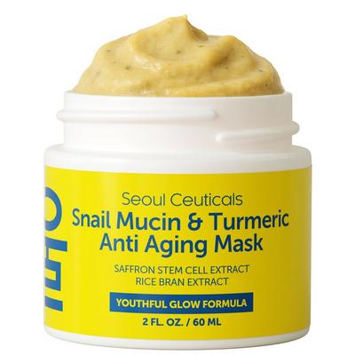 Seoul Ceuticals Korean Skin Care Snail Mucin & Turmeric Anti Aging Mask
