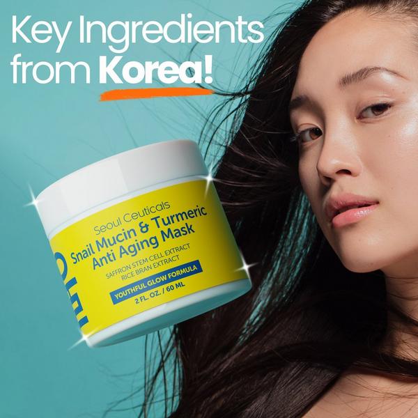 Seoul Ceuticals Korean Skin Care Snail Mucin & Turmeric Anti Aging Mask #6