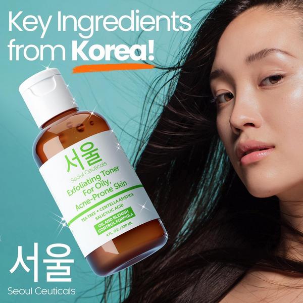 Seoul Ceuticals Korean Skin Care Exfoliating Toner for Oily, Acne-Prone Skin #2
