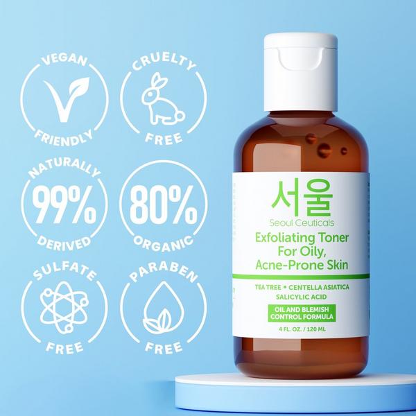 Seoul Ceuticals Korean Skin Care Exfoliating Toner for Oily, Acne-Prone Skin #5