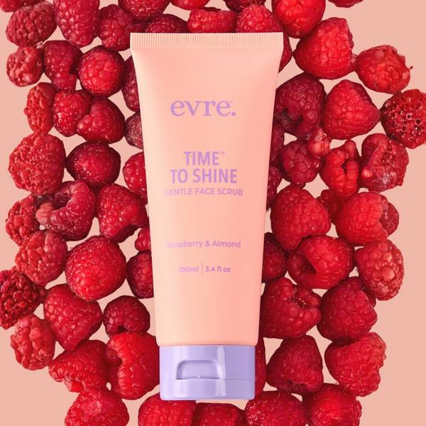 Evre Skincare Time To Shine Raspberry & Almond Scrub for Teens #3