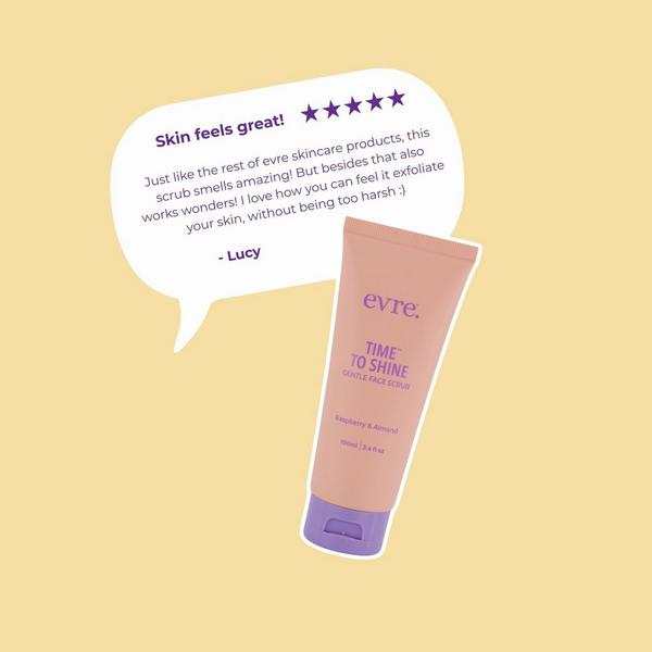 Evre Skincare Time To Shine Raspberry & Almond Scrub for Teens #6