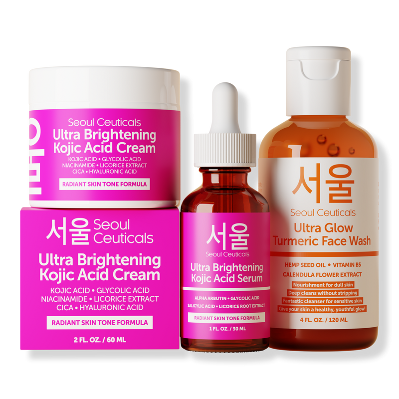 Seoul Ceuticals | Dark Spot Routine w/ Ultra Glow Turmeric Face Wash | Kojic Serum
