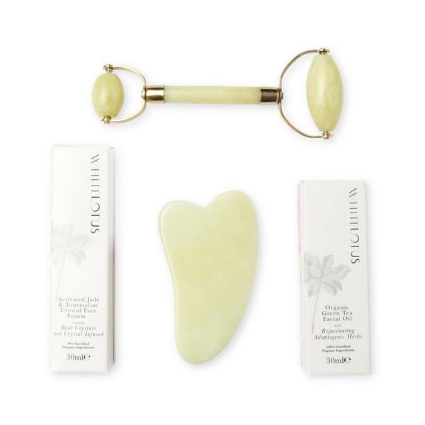 White Lotus Beauty Genuine Jade Crystal Facial Set #1