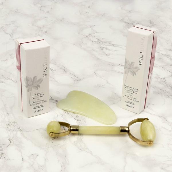 White Lotus Beauty Genuine Jade Crystal Facial Set #3