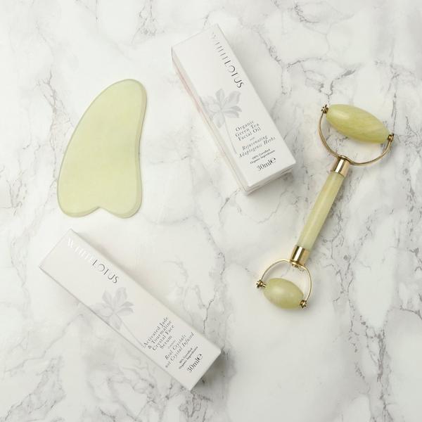 White Lotus Beauty Genuine Jade Crystal Facial Set #6