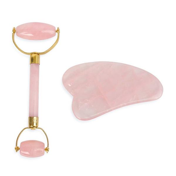 White Lotus Beauty Genuine Rose Quartz Crystal Facial Set #7