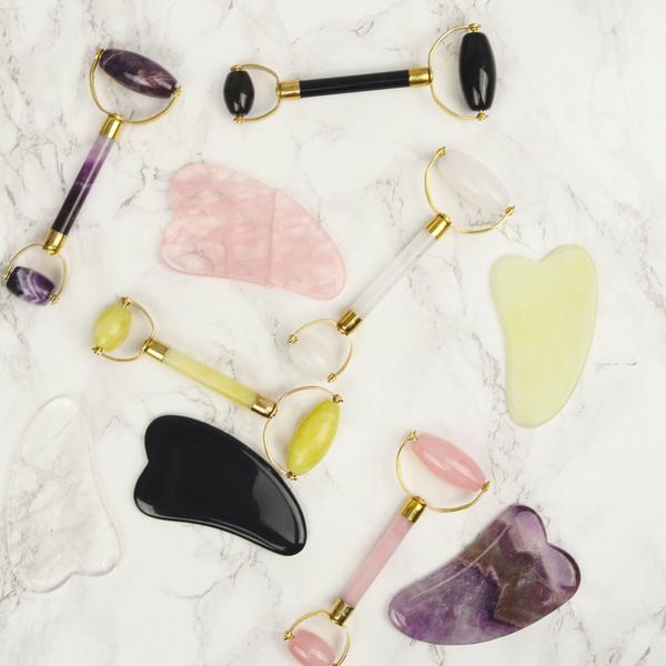 White Lotus Beauty Genuine Amethyst Crystal Facial Set #6