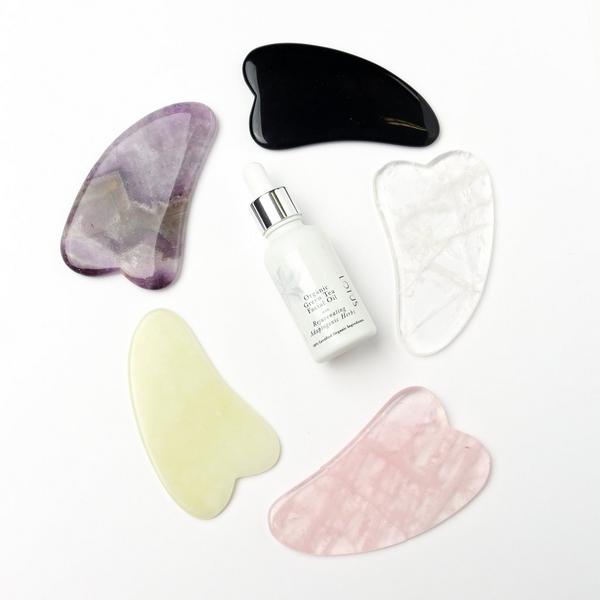 White Lotus Beauty Genuine Amethyst Crystal Facial Set #8