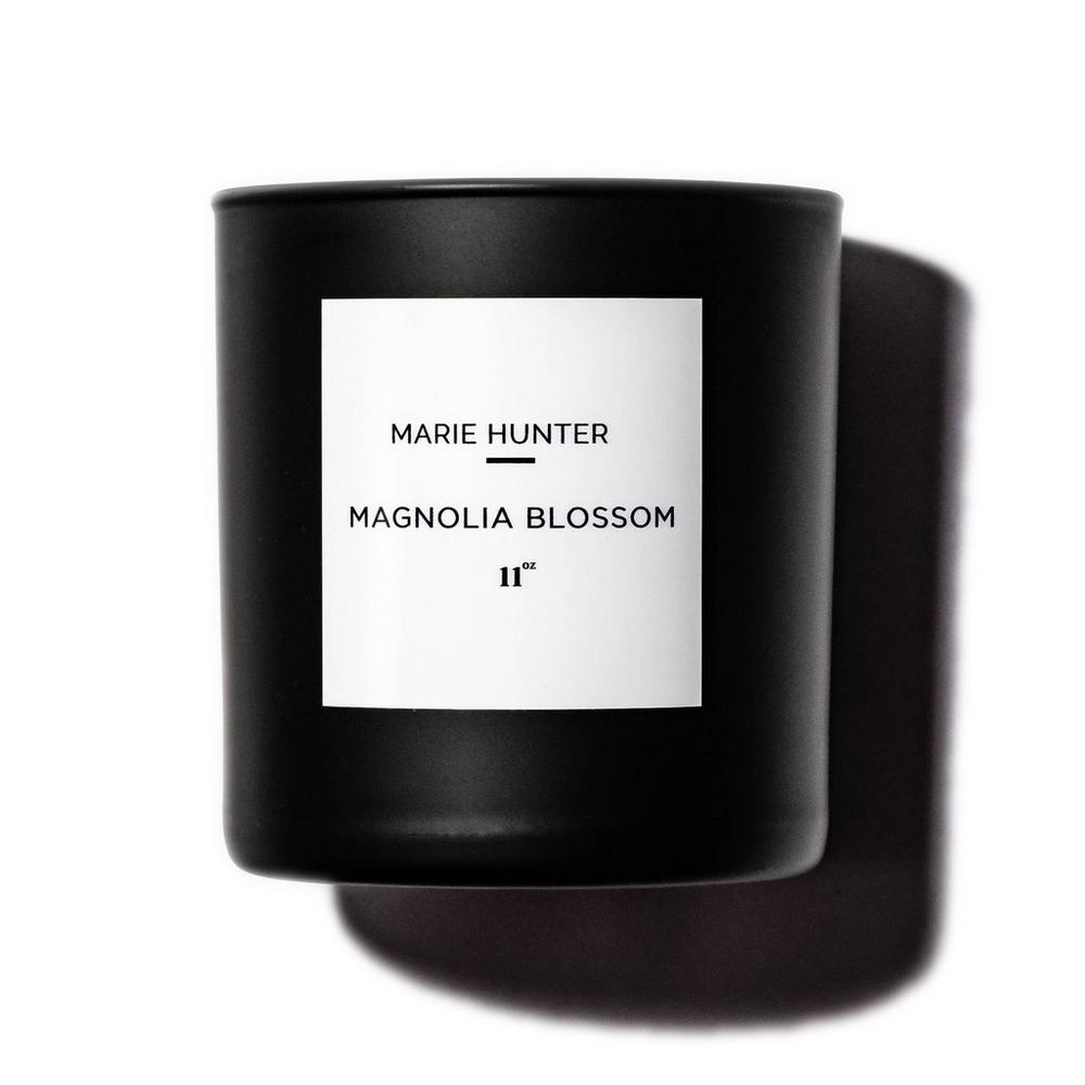 Marie Hunter Magnolia Blossom Candle In Black