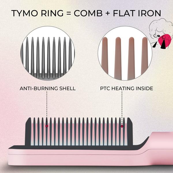 TYMO Beauty Ring Pink Hair Straightening Comb #3