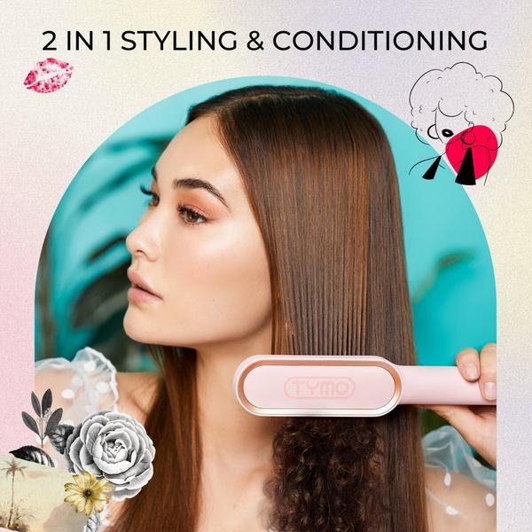 TYMO Beauty Ring Pink Hair Straightening Comb #6