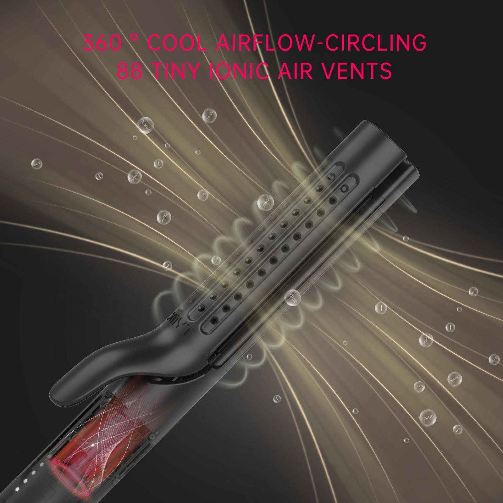 Airflow 2 in1 Hair Curler and Straightener - Black