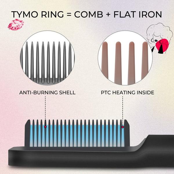TYMO Beauty Ring Black Hair Straightening Comb #2
