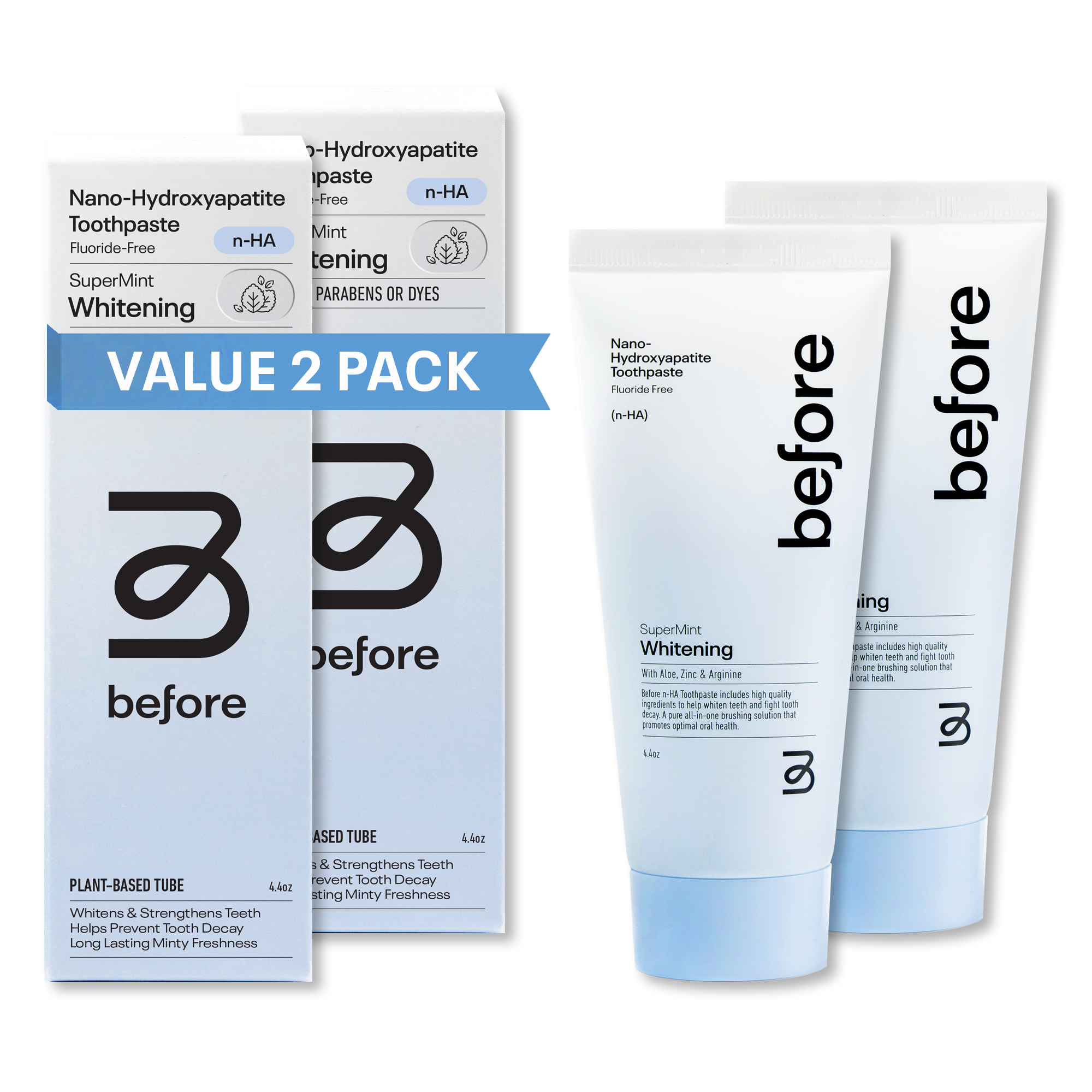 Before Oral Care Before n-HA SuperMint Whitening 2-Pack #1