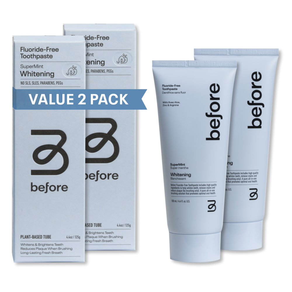 Before Oral Care Before Fluoride-free Supermint 2-pack