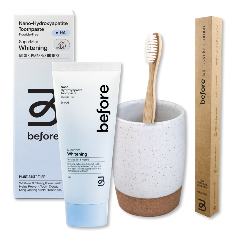 Before Oral Care Before Bathroom Makeover With White Cup