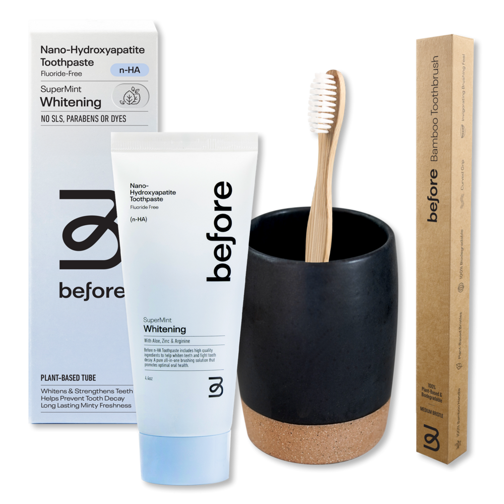 Before Oral Care Before Bathroom Makeover With Black Cup