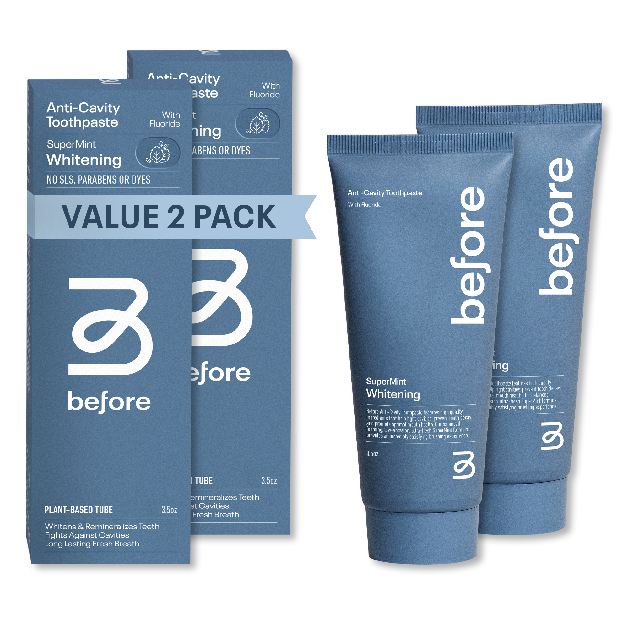 Before Oral Care Before Anti-Cavity SuperMint Whitening 2-Pack #1