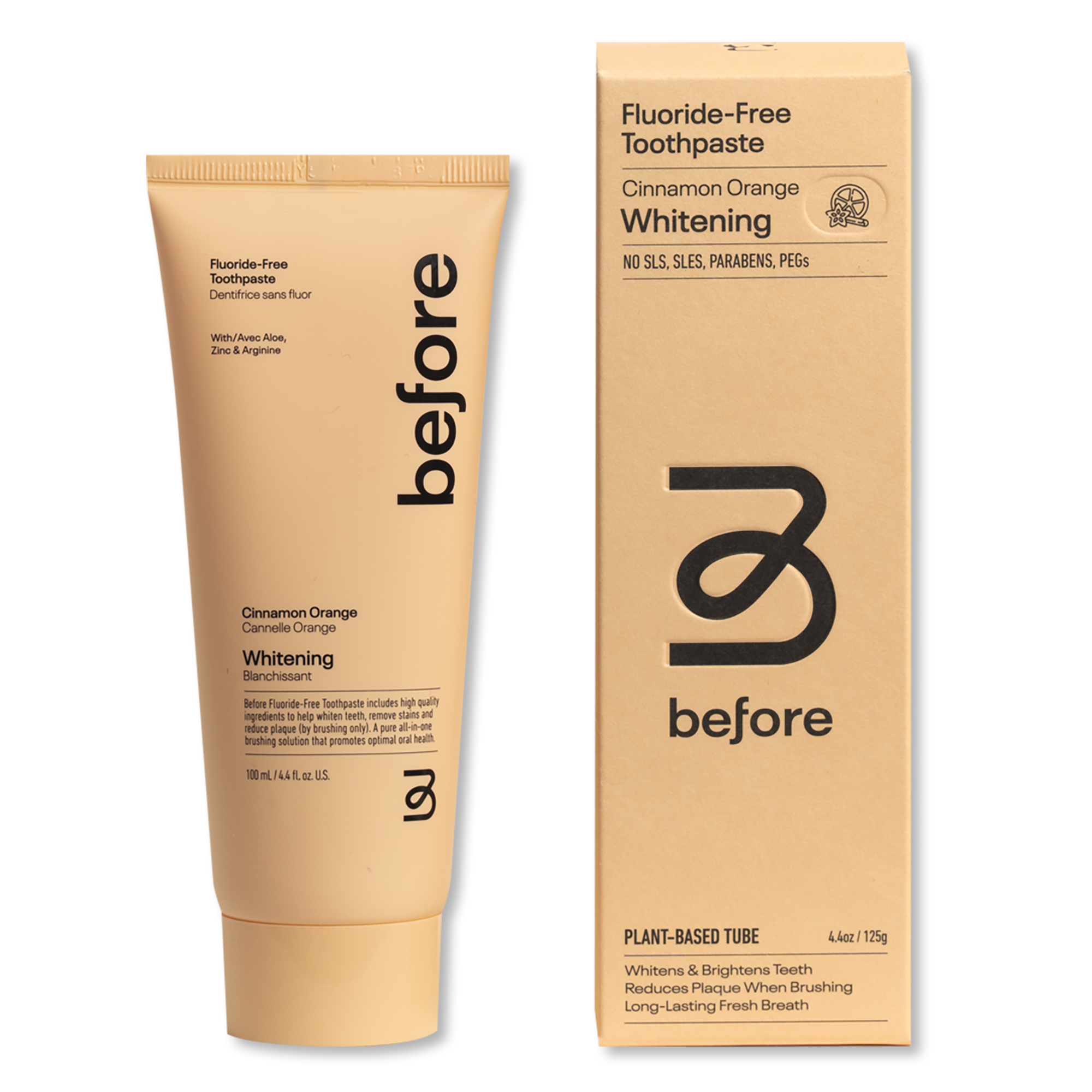 Before Oral Care Fluoride-Free Whitening Cinnamon Orange #1