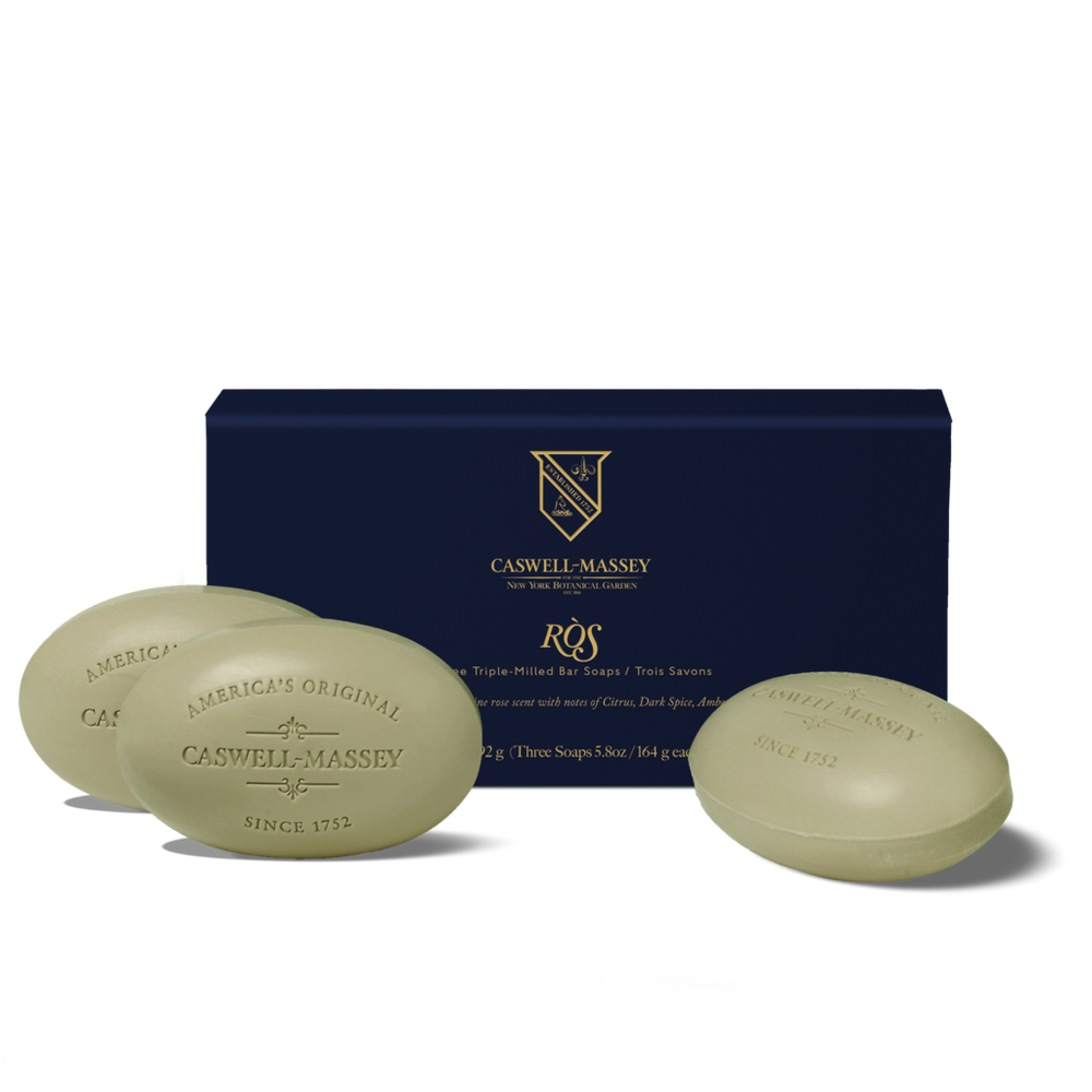 Caswell-massey Ros Bar Soap - 3pc Set
