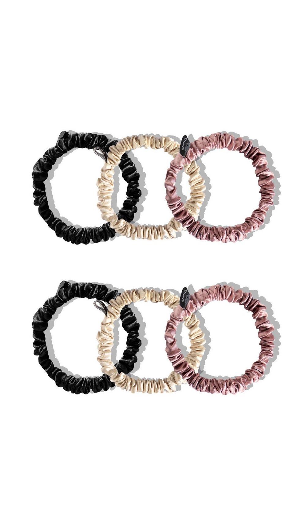 Drowsy Skinny Scrunchie Set - Damask Rose