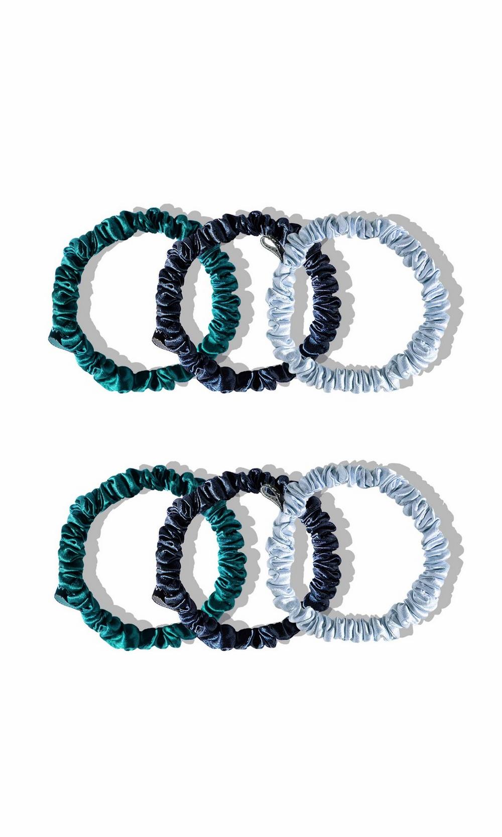 Drowsy Skinny Scrunchie Set - Green Sapphire