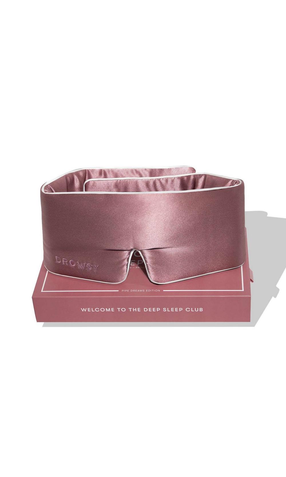 Drowsy Pipe Dreams Silk Sleep Mask - Damask Rose