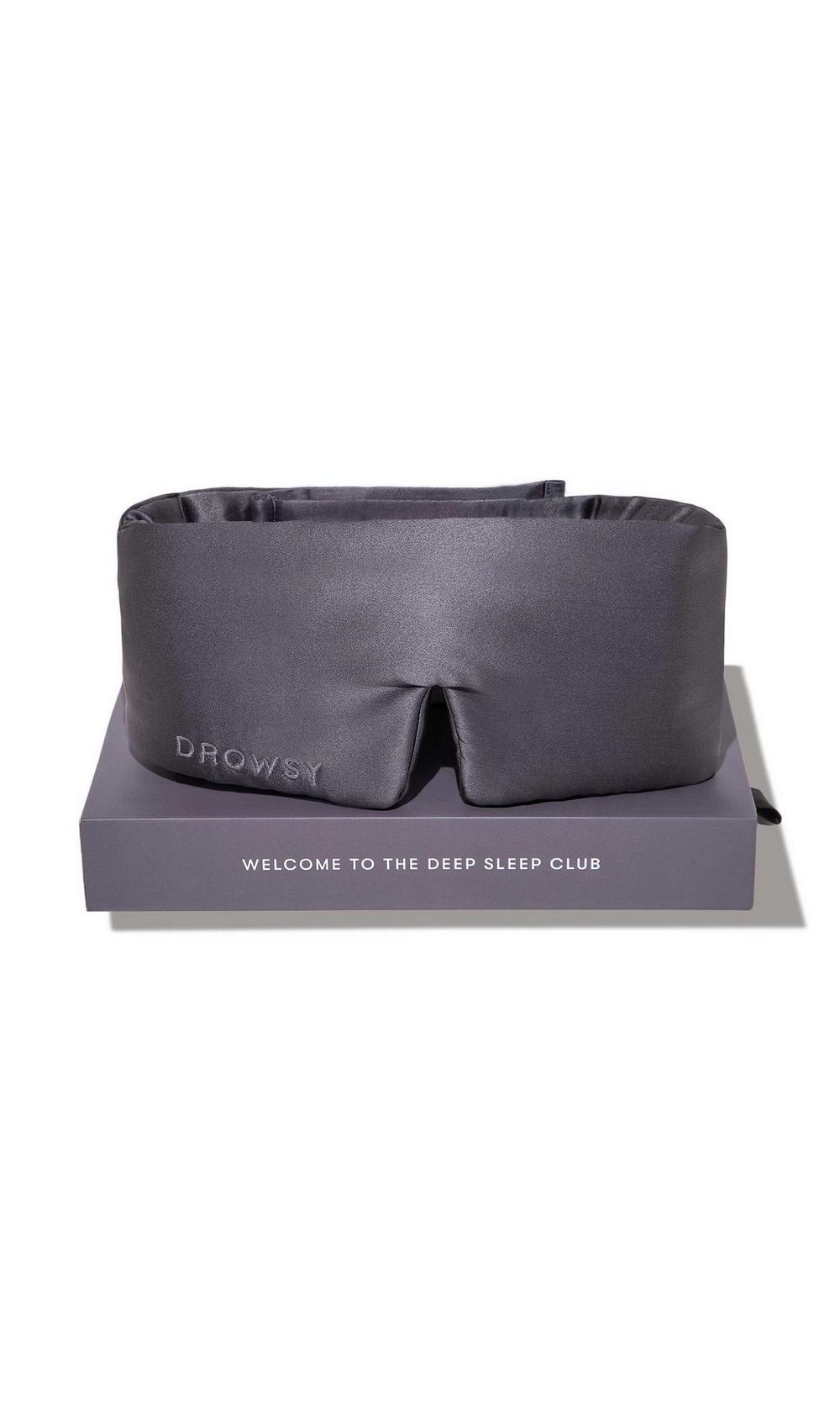 Drowsy Original Silk Sleep Mask - Moonlight Shadow In Gray