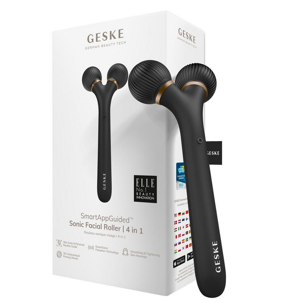 Geske Smartappguided Sonic Facial Roller | 4 In 1 - Gray In Gray