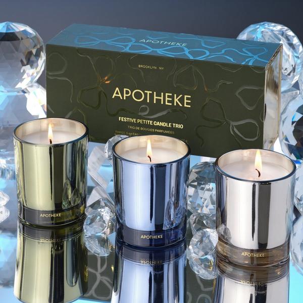 APOTHEKE Festive Petite Scented Candle Trio #3