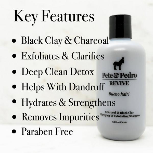 Pete & Pedro REVIVE Black Clay & Charcoal Clarifying & Exfoliating Scalp Shampoo #2