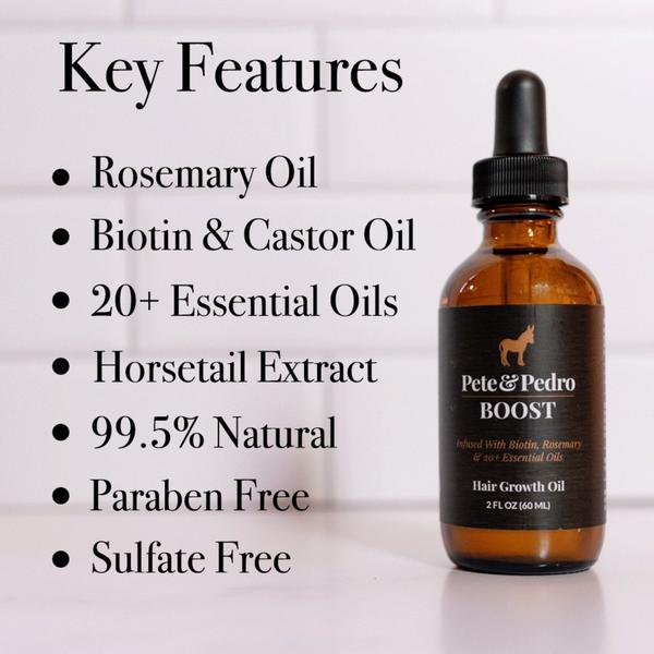 Pete & Pedro BOOST Scalp & Hair Strengthening & Growth Oil (With Rosemary & Biotin) #2