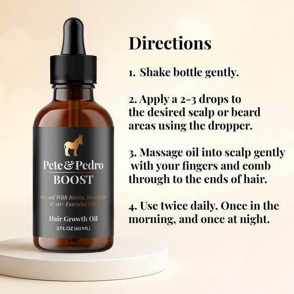 Pete & Pedro BOOST Scalp & Hair Strengthening & Growth Oil (With Rosemary & Biotin) #3