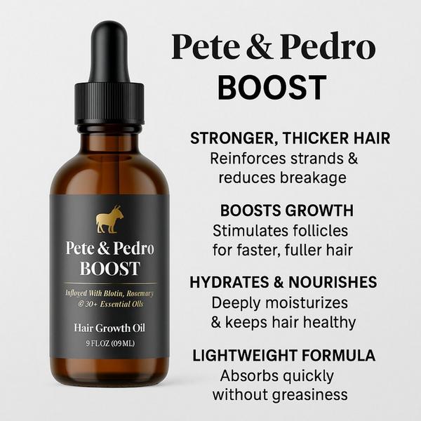 Pete & Pedro BOOST Scalp & Hair Strengthening & Growth Oil (With Rosemary & Biotin) #7