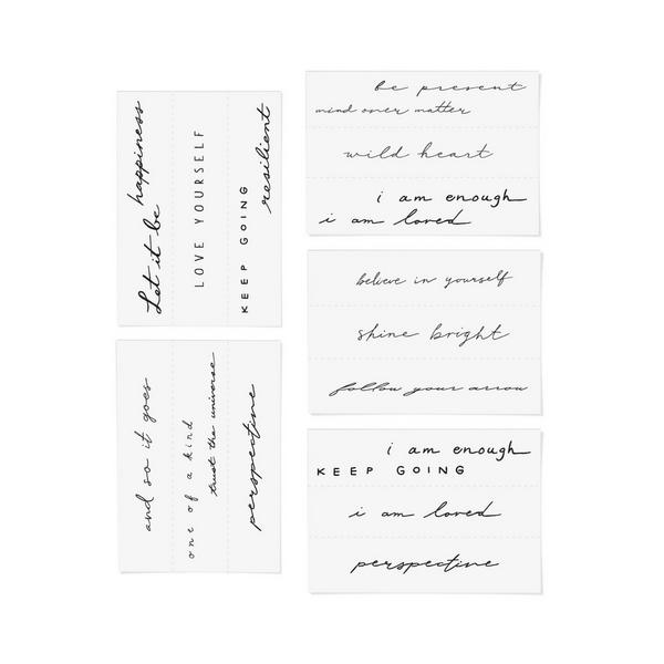 Inked by Dani Mantra Temporary Tattoo Pack #2