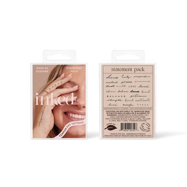 Inked by Dani Statement Temporary Tattoo Pack #1